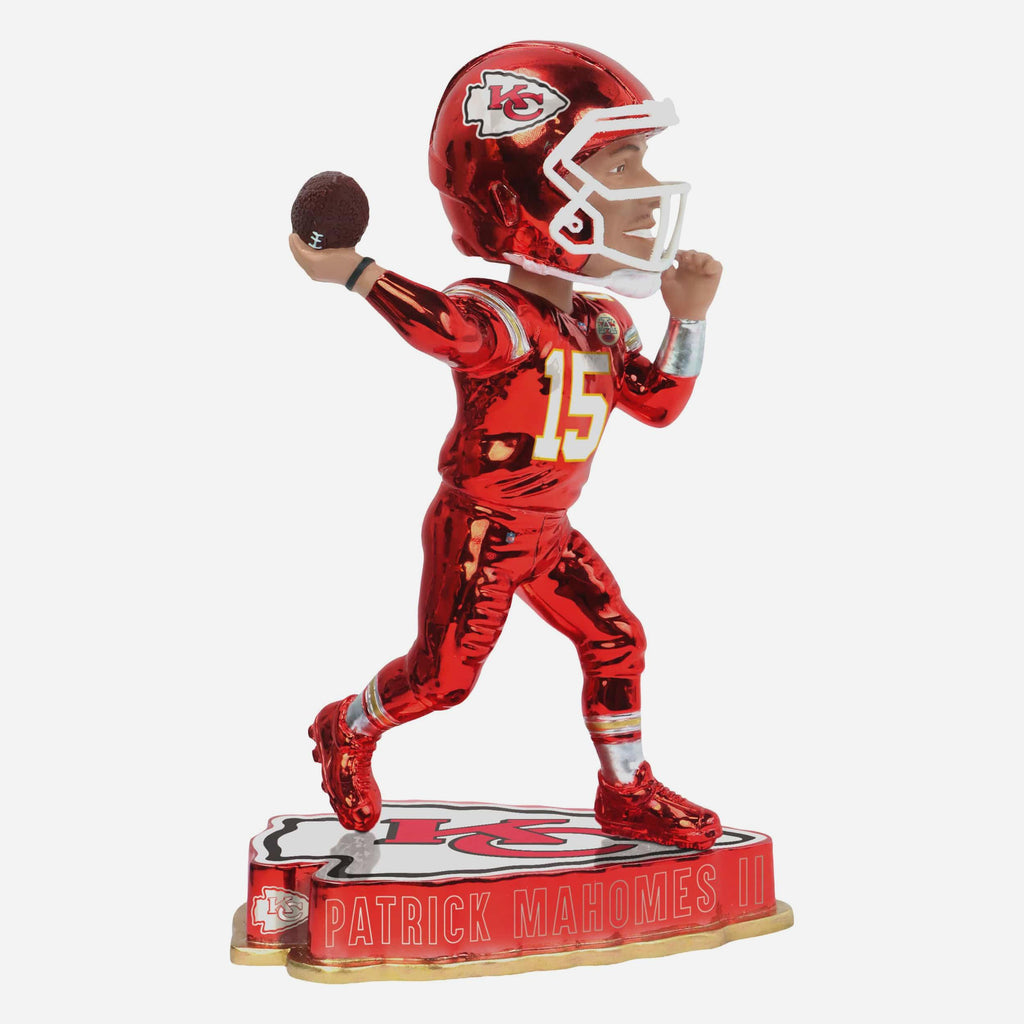 Patrick Mahomes Kansas City Chiefs Electroplated Edition Bobblehead FOCO - FOCO.com