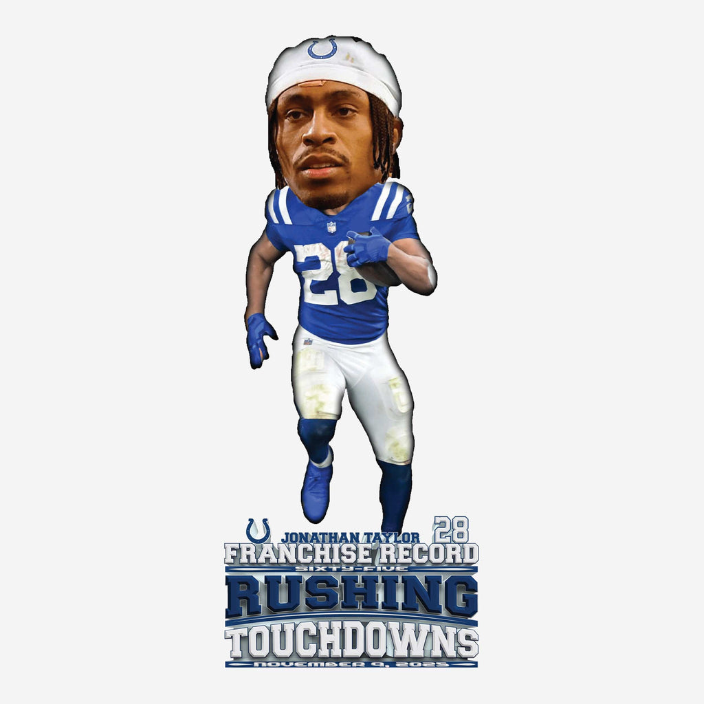 Jonathan Taylor Indianapolis Colts All Time Rushing Touchdowns Franchise Record Bobblehead FOCO - FOCO.com