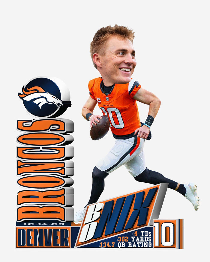 Bo Nix Denver Broncos Gamebreaker Bobblehead FOCO - FOCO.com