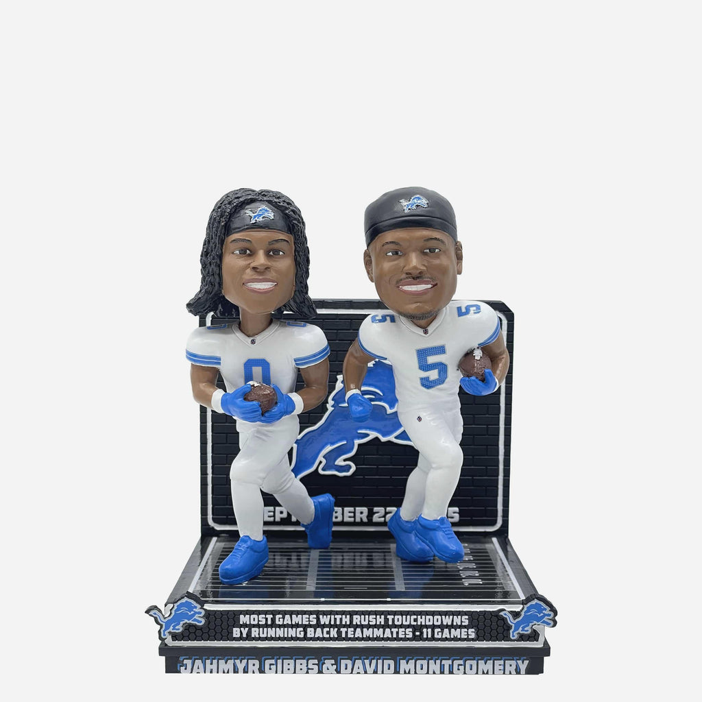 David Montgomery & Jahmyr Gibbs Detroit Lions Gamebreaker Dual Bobblehead FOCO - FOCO.com