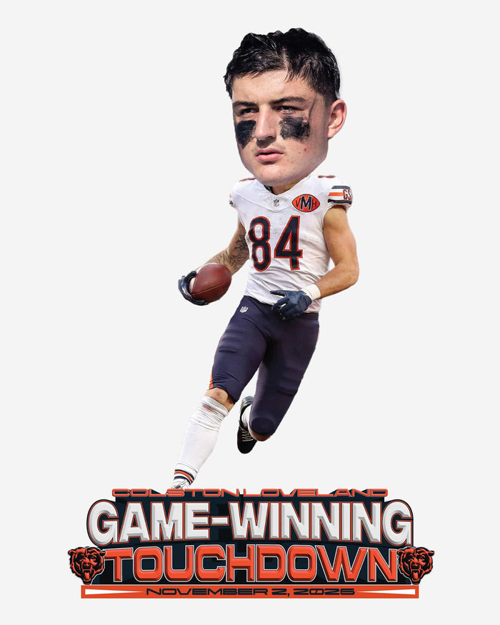 Colston Loveland Chicago Bears Game Winning Touchdown Bobblehead FOCO - FOCO.com