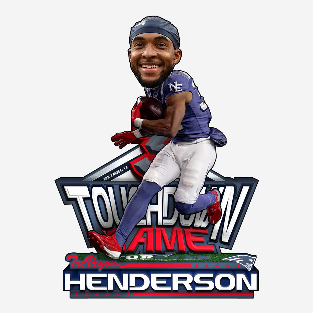 TreVeyon Henderson New England Patriots 3 Touchdowns Gamebreaker Bobblehead FOCO - FOCO.com