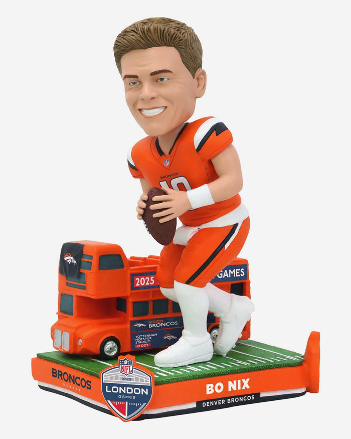 Bo Nix Denver Broncos 2025 NFL International Game Bobblehead FOCO - FOCO.com
