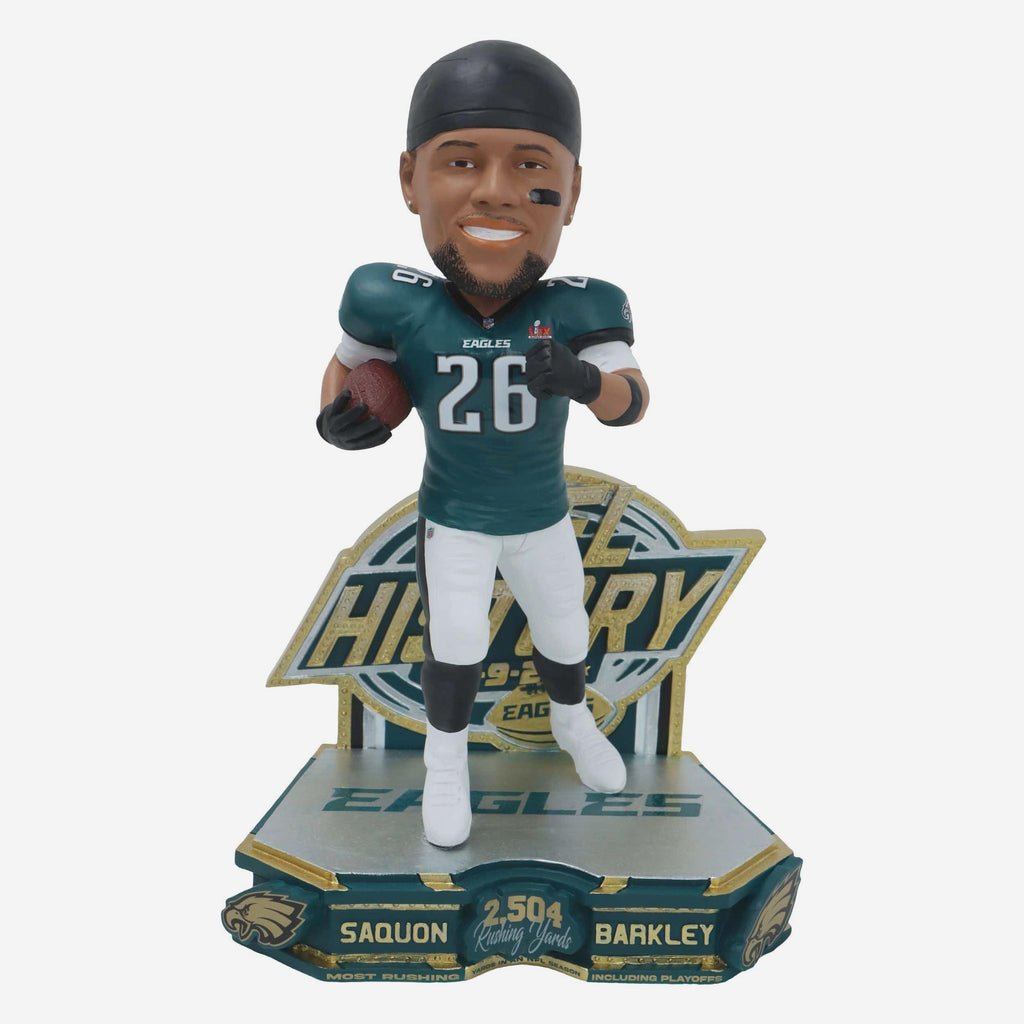 Saquon Barkley Philadelphia Eagles Single-Season Rushing Yards Record Bobblehead FOCO - FOCO.com