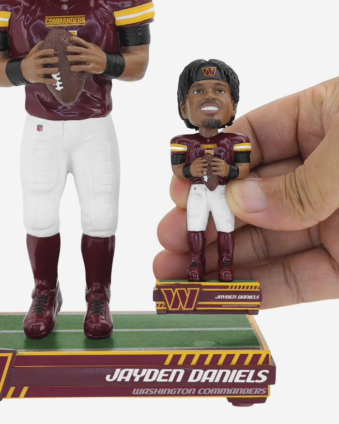Jayden Daniels Washington Commanders Magnetized Bobble Dubblz Bobblehead FOCO - FOCO.com