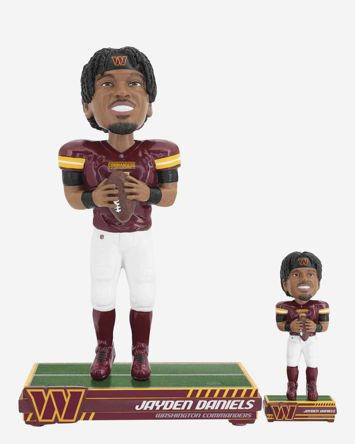 Jayden Daniels Washington Commanders Magnetized Bobble Dubblz Bobblehead FOCO - FOCO.com