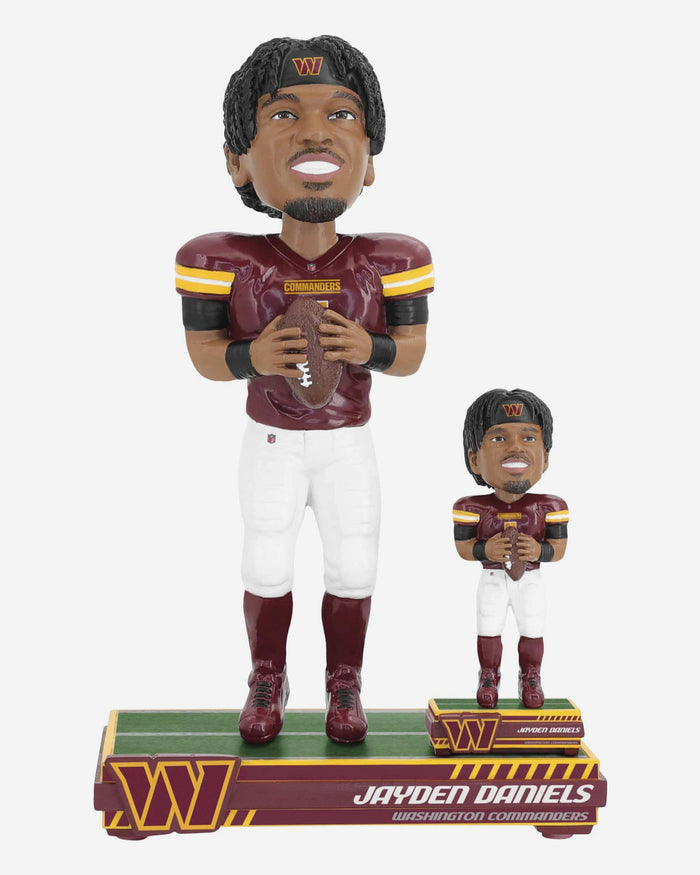 Jayden Daniels Washington Commanders Magnetized Bobble Dubblz Bobblehead FOCO - FOCO.com
