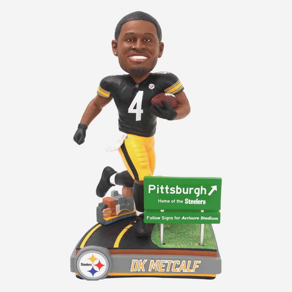 DK Metcalf Pittsburgh Steelers Next Stop Bobblehead FOCO - FOCO.com