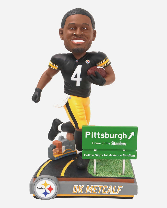 DK Metcalf Pittsburgh Steelers Next Stop Bobblehead FOCO - FOCO.com