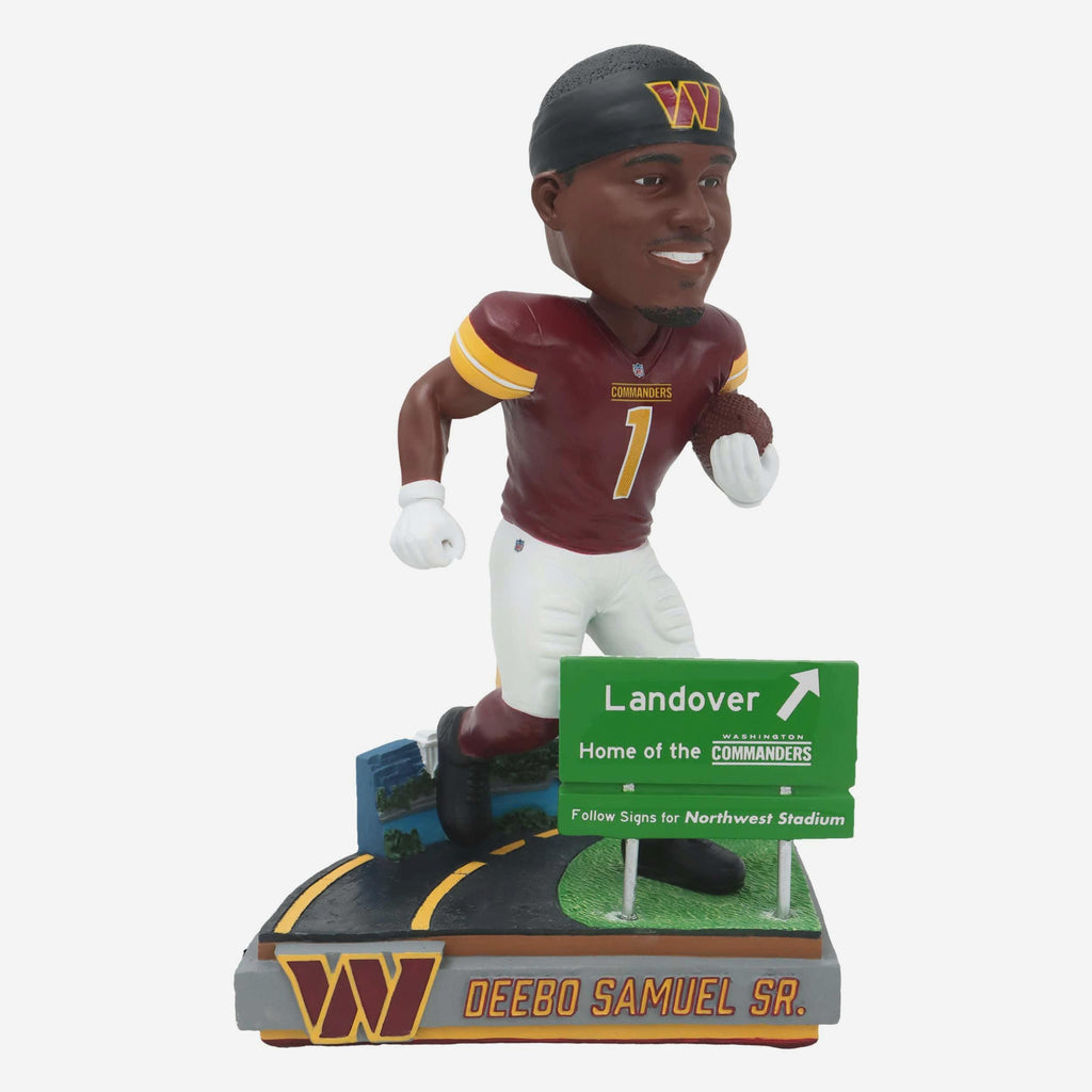 Deebo Samuel Washington Commanders Next Stop Bobblehead FOCO - FOCO.com