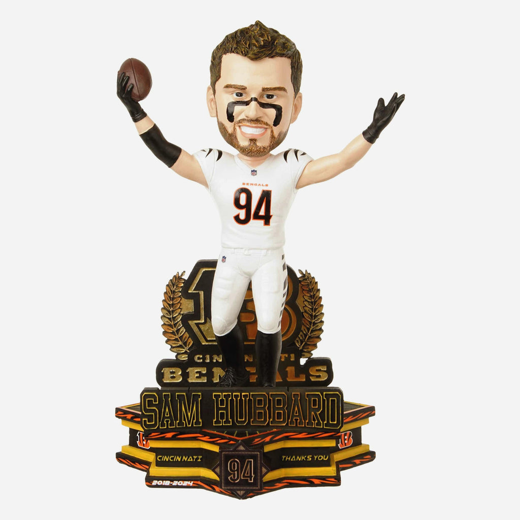 Sam Hubbard Cincinnati Bengals Retirement Bobblehead FOCO - FOCO.com
