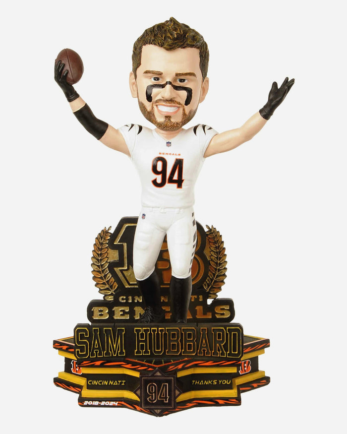 Sam Hubbard Cincinnati Bengals Retirement Bobblehead FOCO - FOCO.com