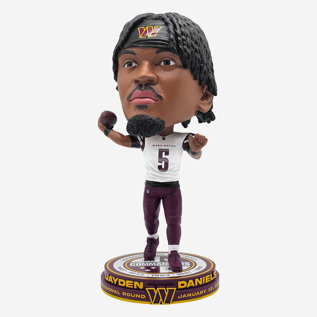 Jayden Daniels Washington Commanders 2024 NFL Playoffs Rookie Record Bighead Bobblehead FOCO - FOCO.com