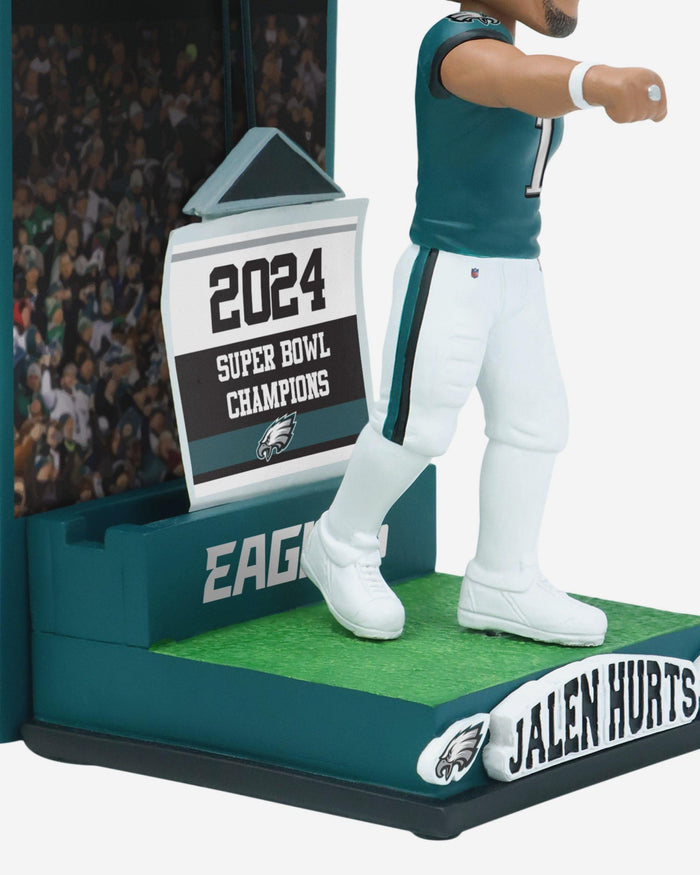 Jalen Hurts Philadelphia Eagles Banner Raising Bobblehead FOCO - FOCO.com