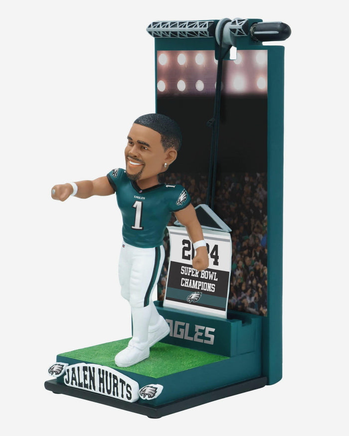 Jalen Hurts Philadelphia Eagles Banner Raising Bobblehead FOCO - FOCO.com