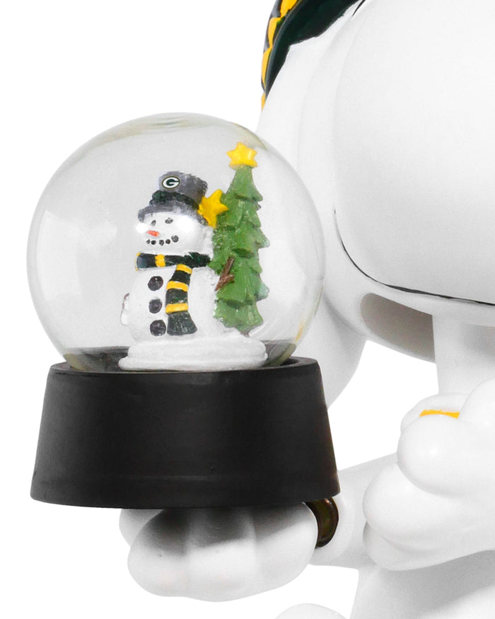 Green Bay Packers Snoopy Peanuts Snow Globe Bobblehead FOCO - FOCO.com