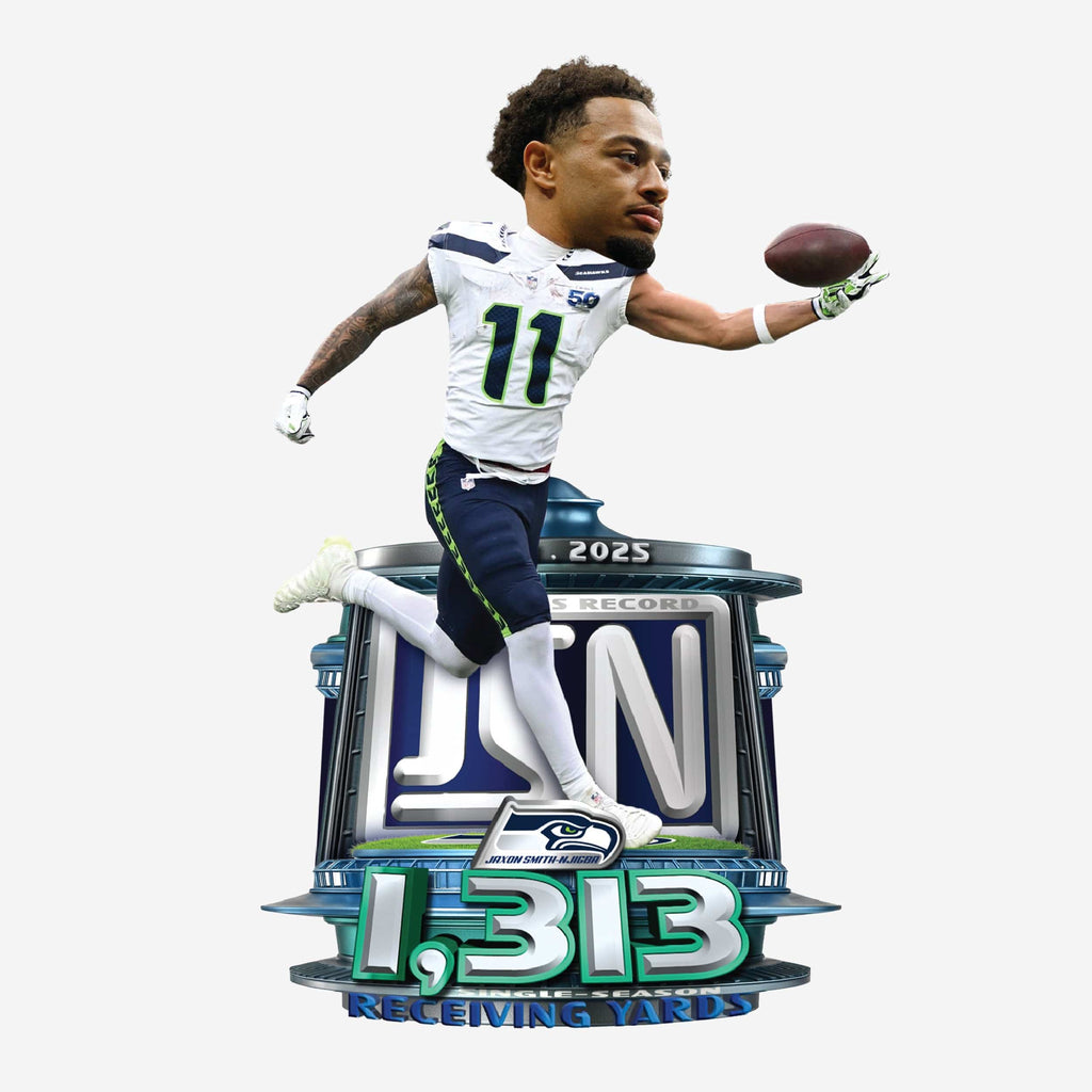 Jaxon Smith-Njigba Seattle Seahawks Single Season Receiving Yards Franchise Record Bobblehead FOCO - FOCO.com
