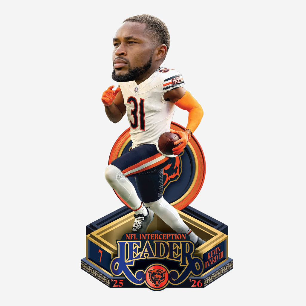 Kevin Byard Chicago Bears 2025 NFL Interception Leader Bobblehead FOCO - FOCO.com