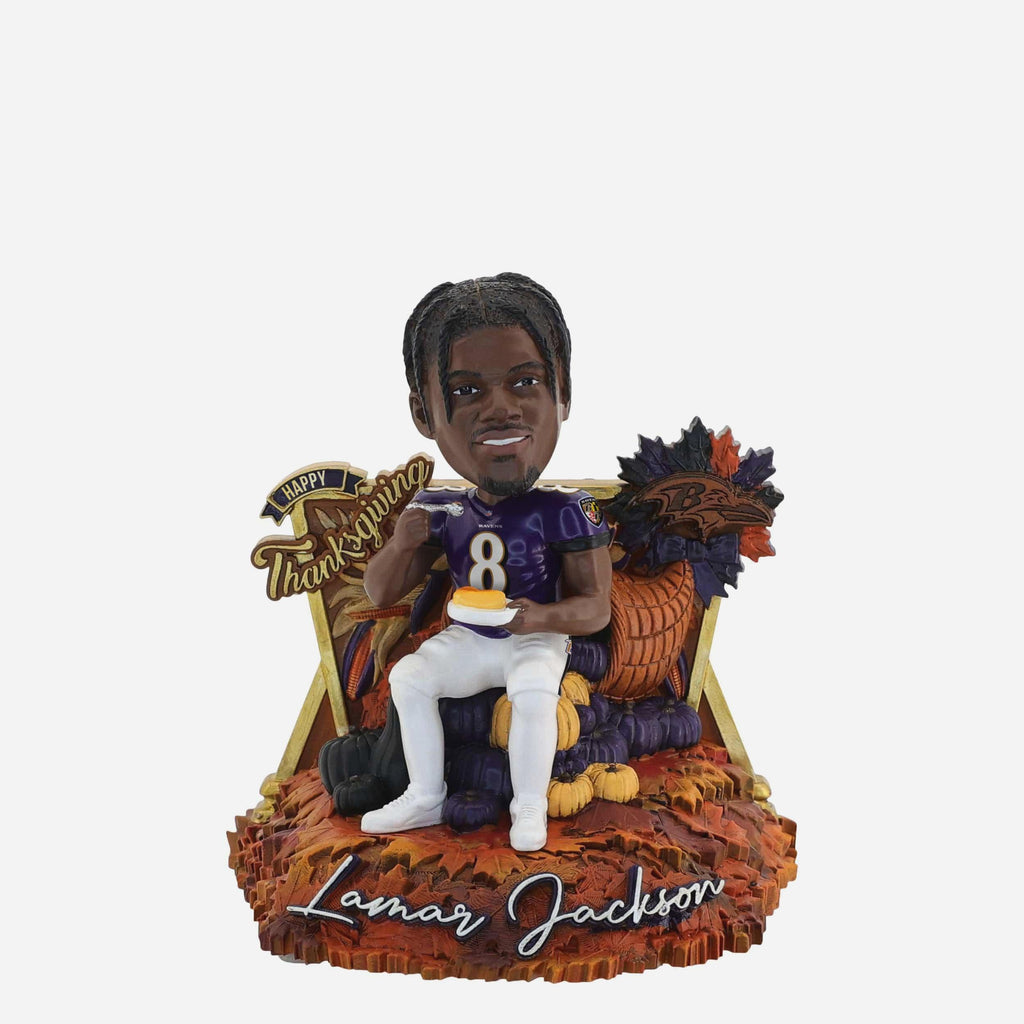 Lamar Jackson Baltimore Ravens Thanksgiving Day Bobblehead FOCO - FOCO.com
