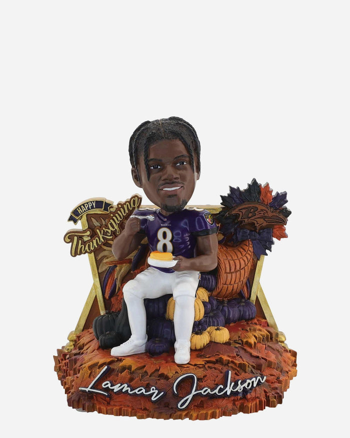 Lamar Jackson Baltimore Ravens Thanksgiving Day Bobblehead FOCO - FOCO.com
