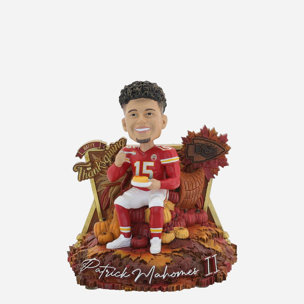 Patrick Mahomes Kansas City Chiefs Thanksgiving Day Bobblehead FOCO - FOCO.com