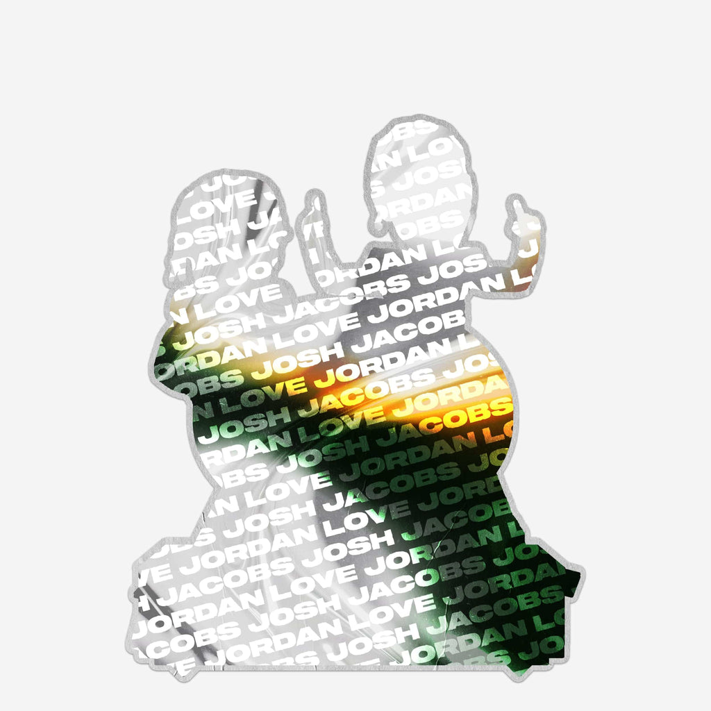 Jordan Love & Josh Jacobs Green Bay Packers White Out Dual Bobblehead FOCO - FOCO.com