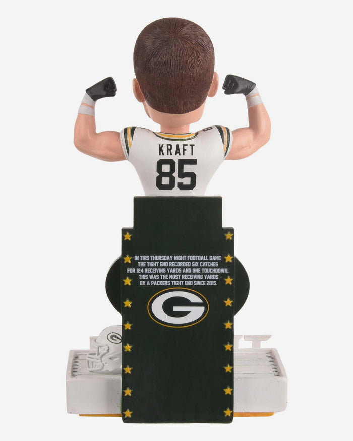 Tucker Kraft Green Bay Packers White Out Gamebreaker Bobblehead FOCO - FOCO.com