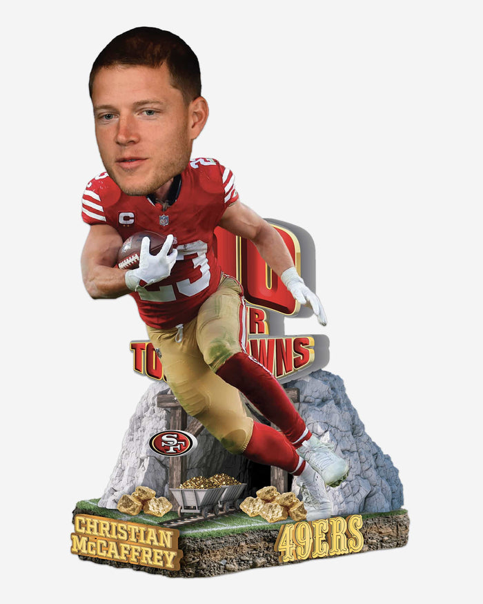Christian McCaffrey San Francisco 49ers 100 Career Touchdowns Bobblehead