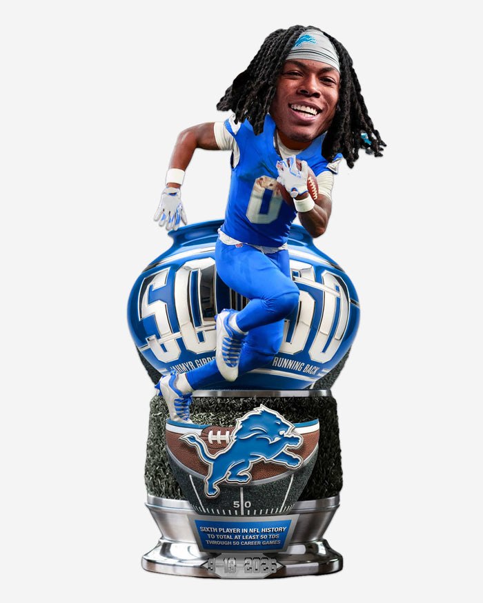 Jahmyr Gibbs Detroit Lions 50 Touchdowns in First 50 Games Bobblehead