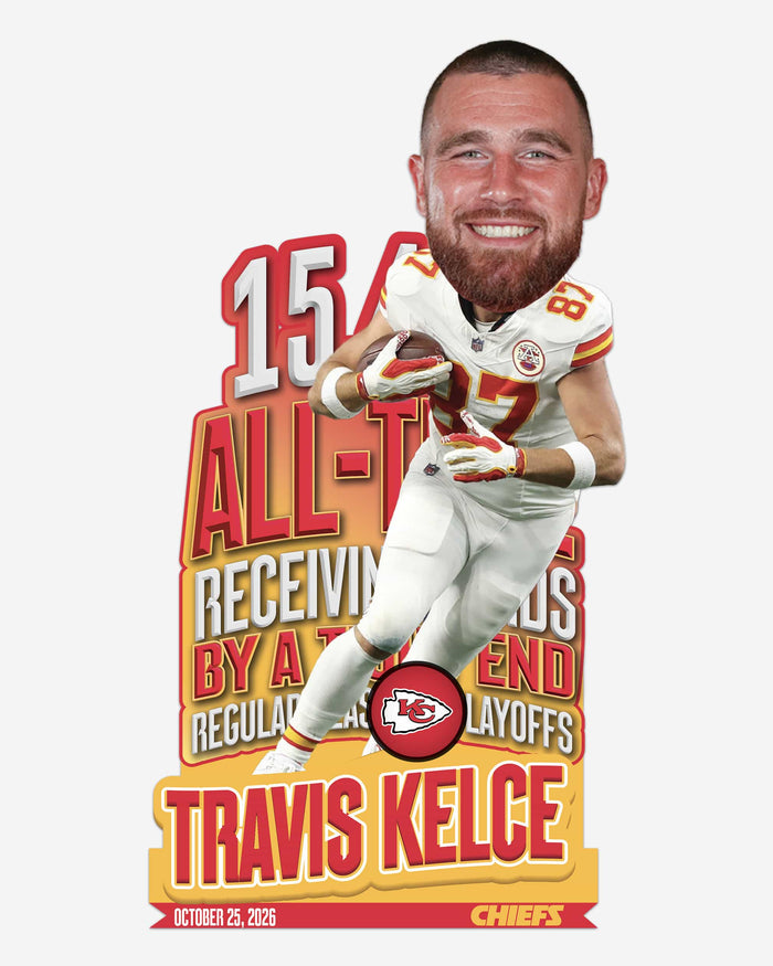 Travis Kelce Kansas City Chiefs All-Time Tight End Receiving Yards Lea FOCO