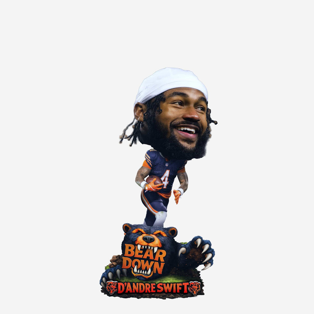 D'Andre Swift Chicago Bears Bear Down Medium Bighead Bobblehead FOCO - FOCO.com
