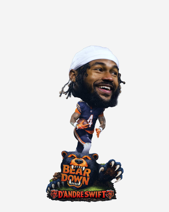 D'Andre Swift Chicago Bears Bear Down Medium Bighead Bobblehead FOCO - FOCO.com