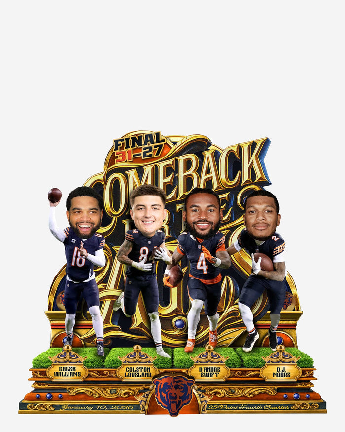 Chicago Bears Comeback of the Ages NFL Wild Card Mini Bobblehead Scene FOCO - FOCO.com