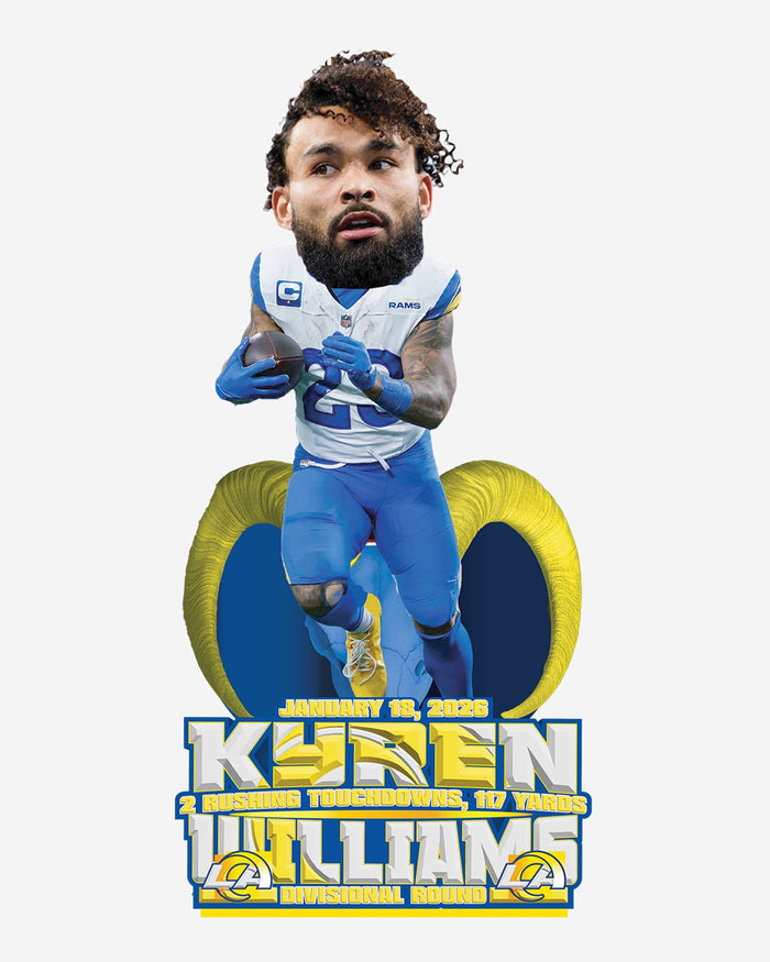 Kyren Williams Los Angeles Rams Divisional Round Gamebreaker Bobblehead FOCO - FOCO.com