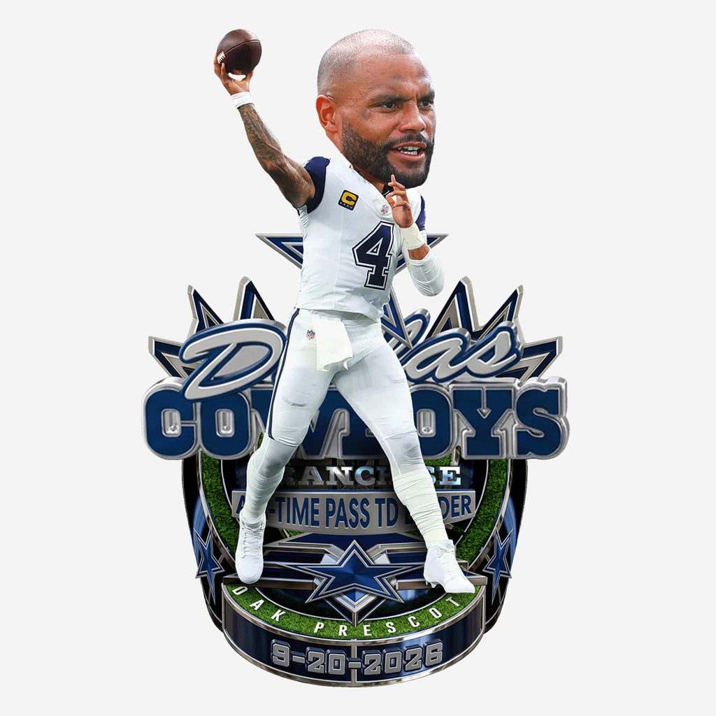Dak Prescott Dallas Cowboys All-Time Franchise Passing Touchdown Leader Bobblehead