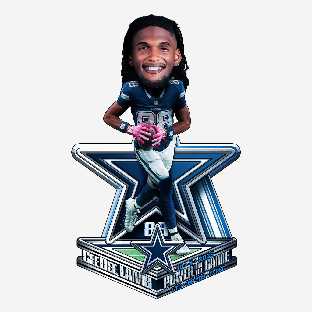 CeeDee Lamb Dallas Cowboys Career High 17 Receptions Bobblehead