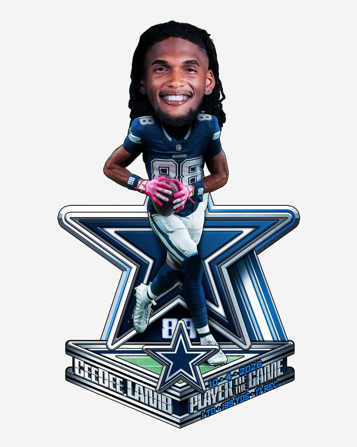 CeeDee Lamb Dallas Cowboys Career High 17 Receptions Bobblehead