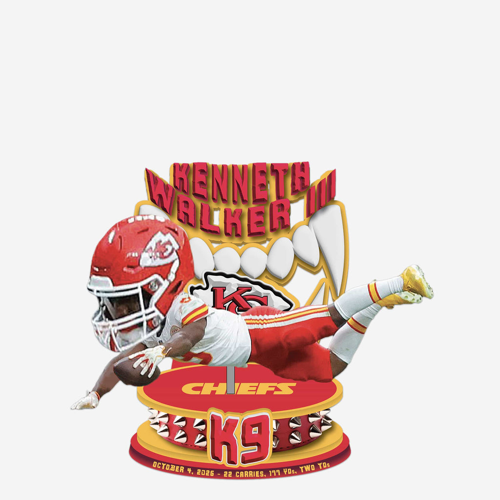 Kenneth Walker III Kansas City Chiefs Historic Rushing Start Bobblehead