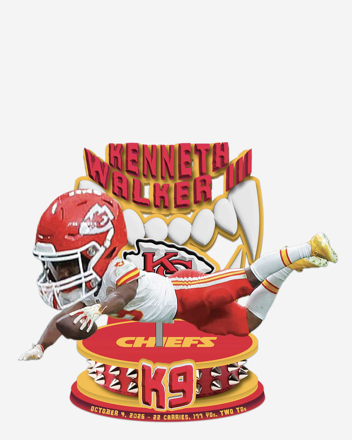Kenneth Walker III Kansas City Chiefs Historic Rushing Start Bobblehead