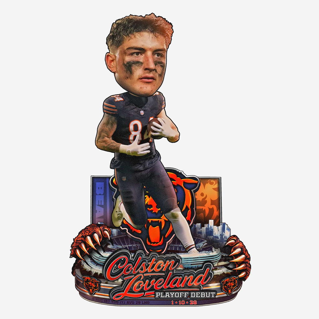 Colston Loveland Chicago Bears Historic Performance Playoff Debut Bobblehead FOCO - FOCO.com