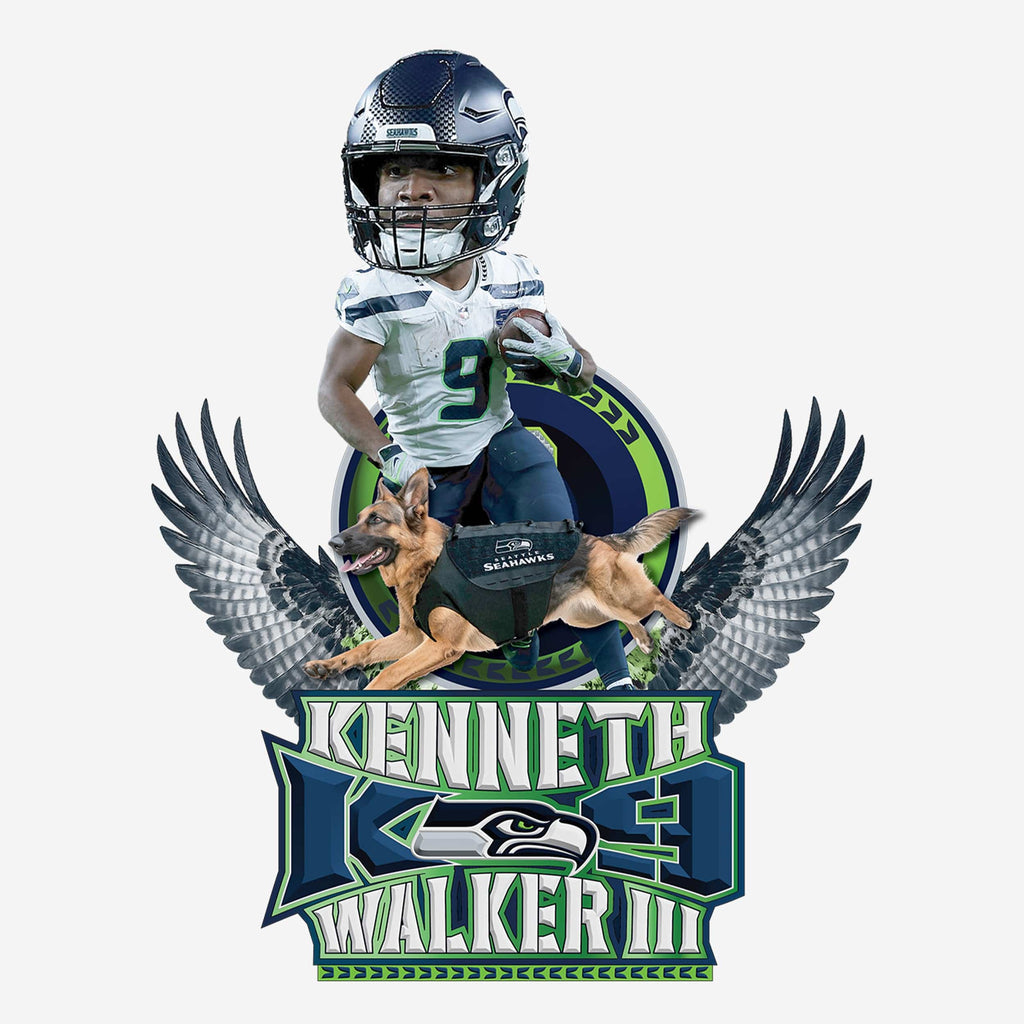 Kenneth Walker III Seattle Seahawks K9 Bobblehead FOCO - FOCO.com