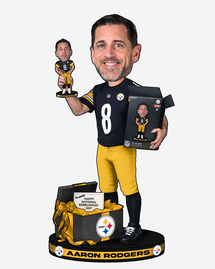 Aaron Rodgers Pittsburgh Steelers National Bobblehead Day Bobblehead FOCO - FOCO.com