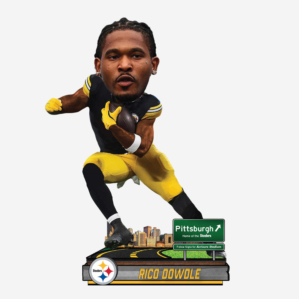 Rico Dowdle Pittsburgh Steelers Next Stop Bobblehead FOCO - FOCO.com