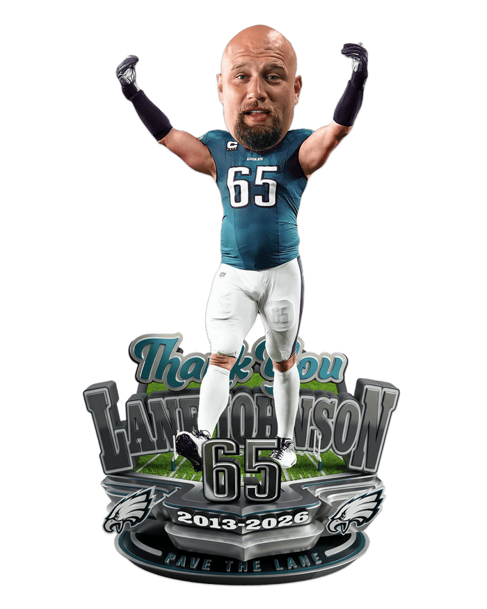 Lane Johnson Philadelphia Eagles Retirement Bobblehead FOCO - FOCO.com
