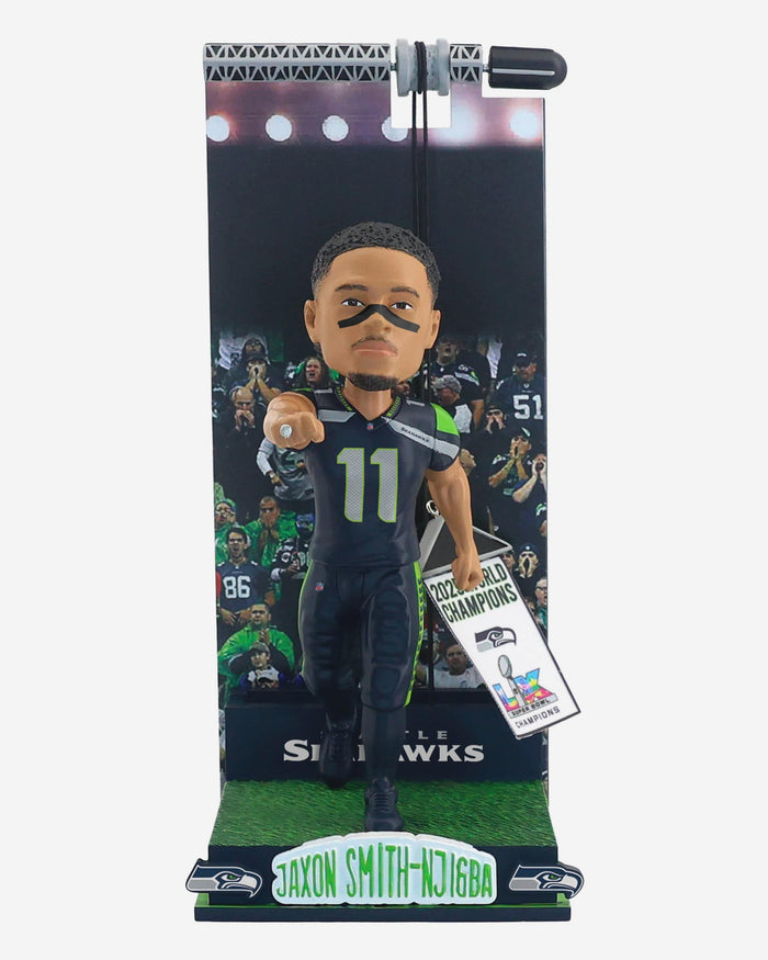 Jaxon Smith-Njigba Seattle Seahawks Banner Raising Bobblehead FOCO - FOCO.com