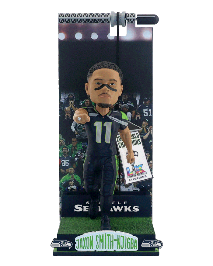 Jaxon Smith-Njigba Seattle Seahawks Banner Raising Bobblehead FOCO - FOCO.com