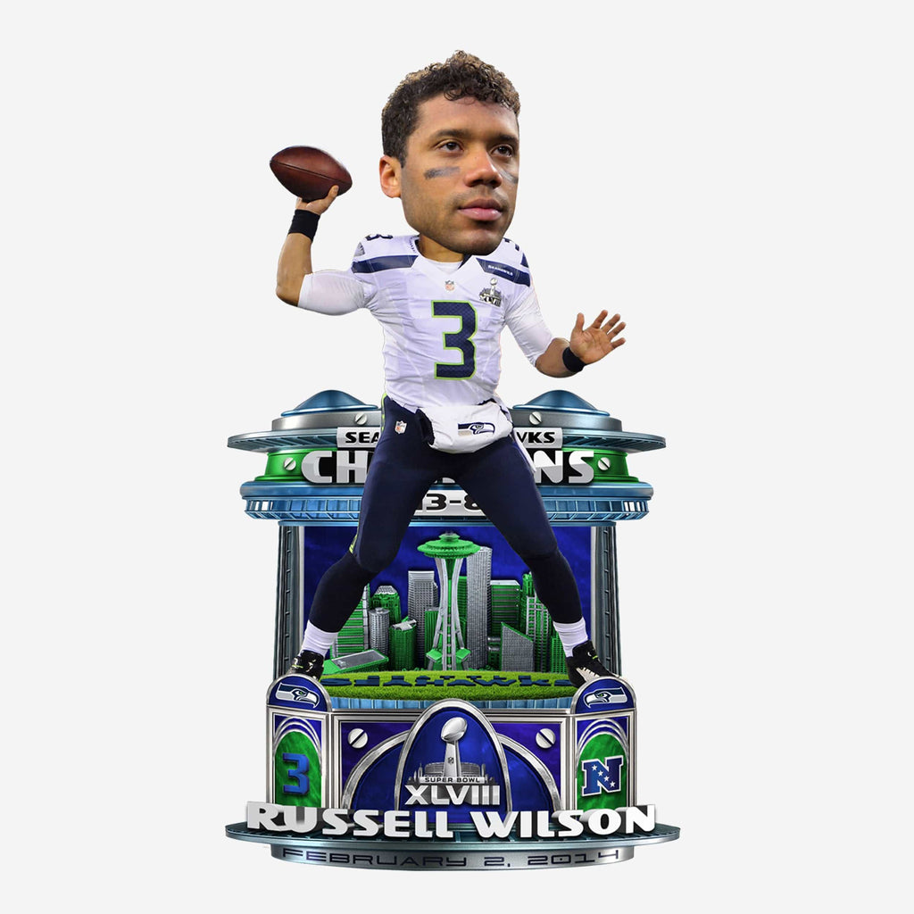 Russell Wilson Seattle Seahawks Super Bowl XLVIII Gamebreaker Bobblehead FOCO - FOCO.com