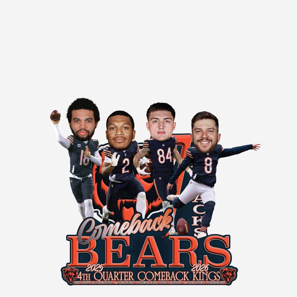Chicago Bears The Comeback Bears Mini Bobblehead Scene
