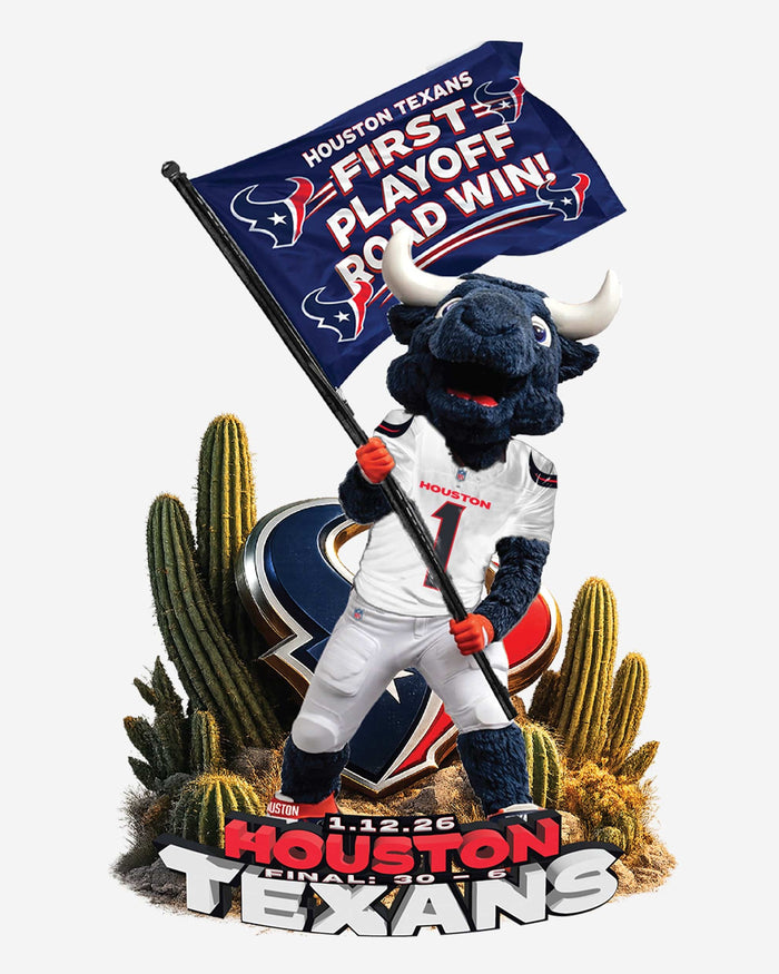 Toro Houston Texans First Playoff Road Win Mascot Bobblehead FOCO - FOCO.com