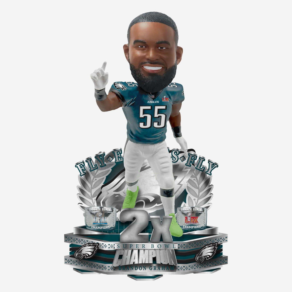 Brandon Graham Philadelphia Eagles 2x Super Bowl Champion Bobblehead FOCO - FOCO.com